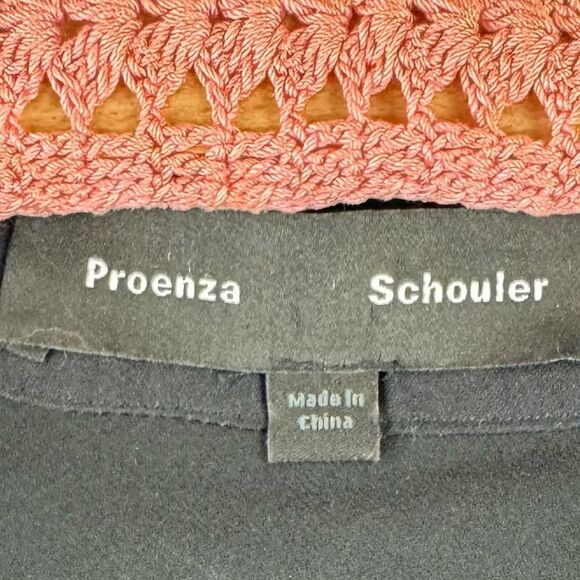 Proenza Schouler The Line Asymmetrical Abstract Silk Midi Dress - Picture 5 of 6